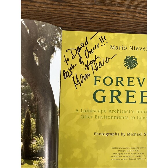 Forever Green by Mario Nievera Landscape Architect Environments HC Book Signed - Picture 3 of 7